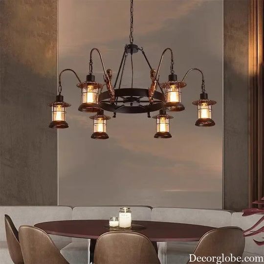 CEDRIC American Retro Pendent Lamp Industrial Wind Living Room Restaurant Loft Clothing Store Cafe Bar Box Homestay