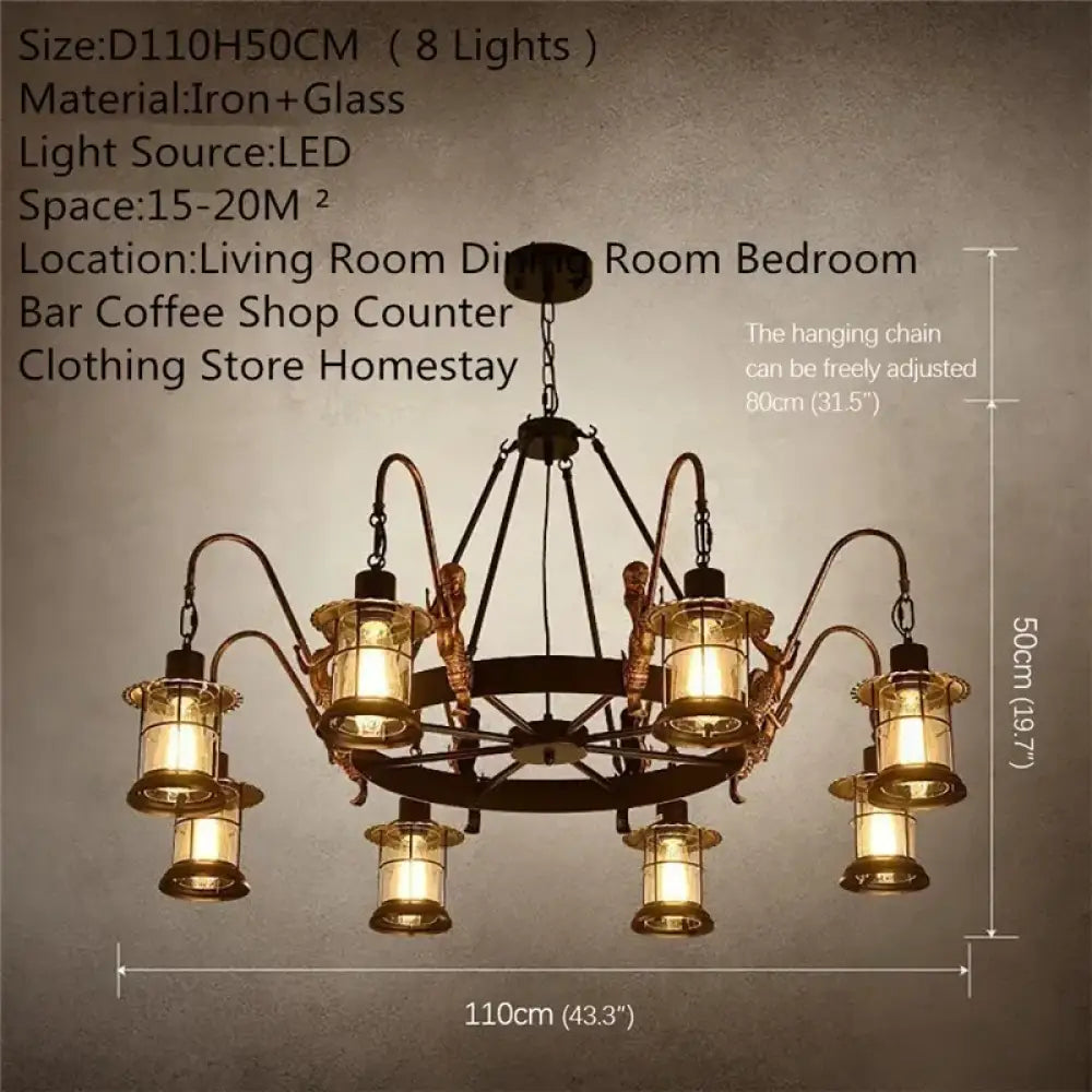 CEDRIC American Retro Pendent Lamp Industrial Wind Living Room Restaurant Loft Clothing Store Cafe Bar Box Homestay