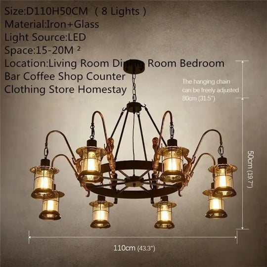 CEDRIC American Retro Pendent Lamp Industrial Wind Living Room Restaurant Loft Clothing Store Cafe Bar Box Homestay