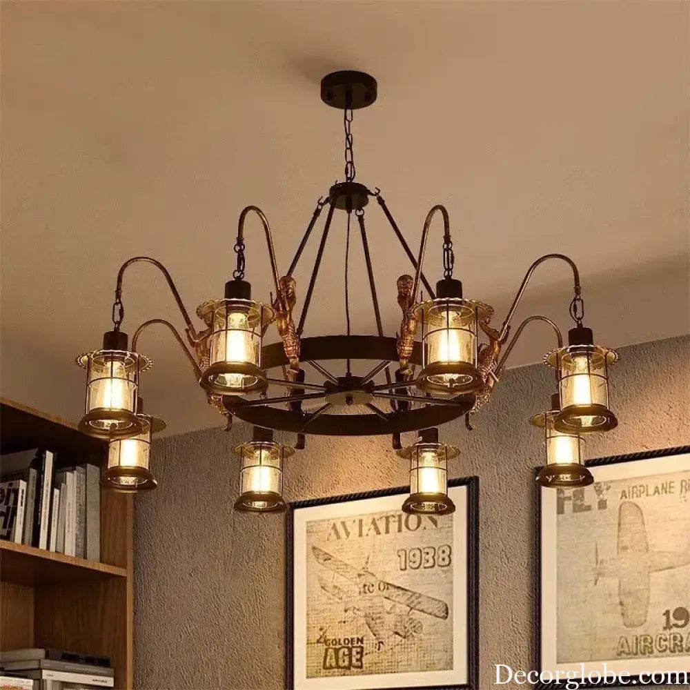 CEDRIC American Retro Pendent Lamp Industrial Wind Living Room Restaurant Loft Clothing Store Cafe Bar Box Homestay