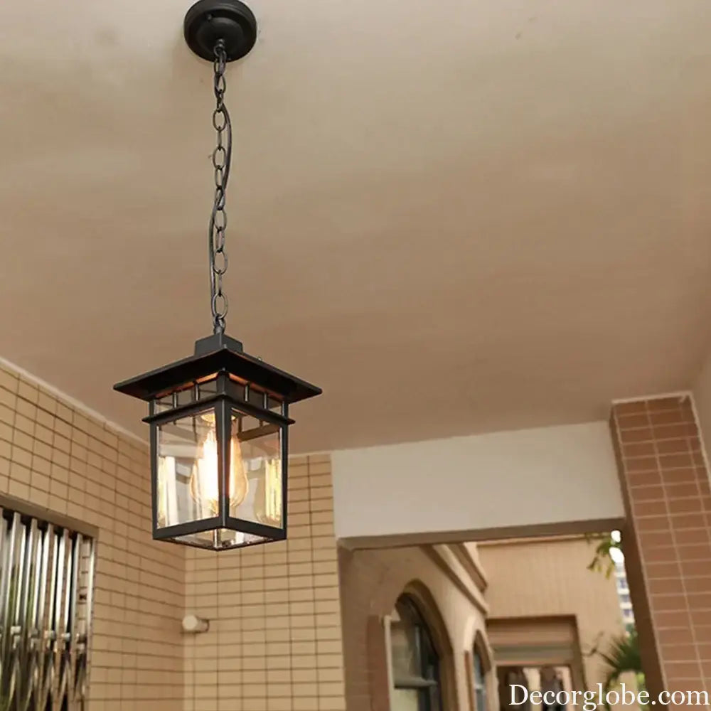 Vintage E27 Outdoor Waterproof and Rust-proof Courtyard Lamp Corridor Aisle Balcony Chandelier Villa Garden Pendant