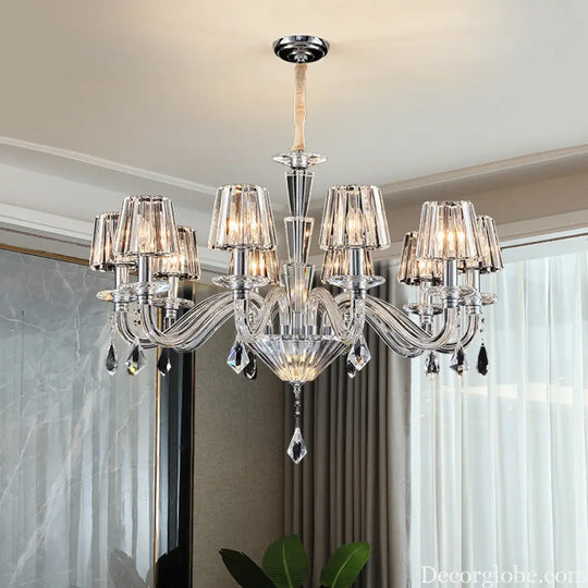European-Style Living Room Crystal Chandelier 2024 Simple Modern Bedroom Study Lamp Light Luxury Villa Dining Room Main