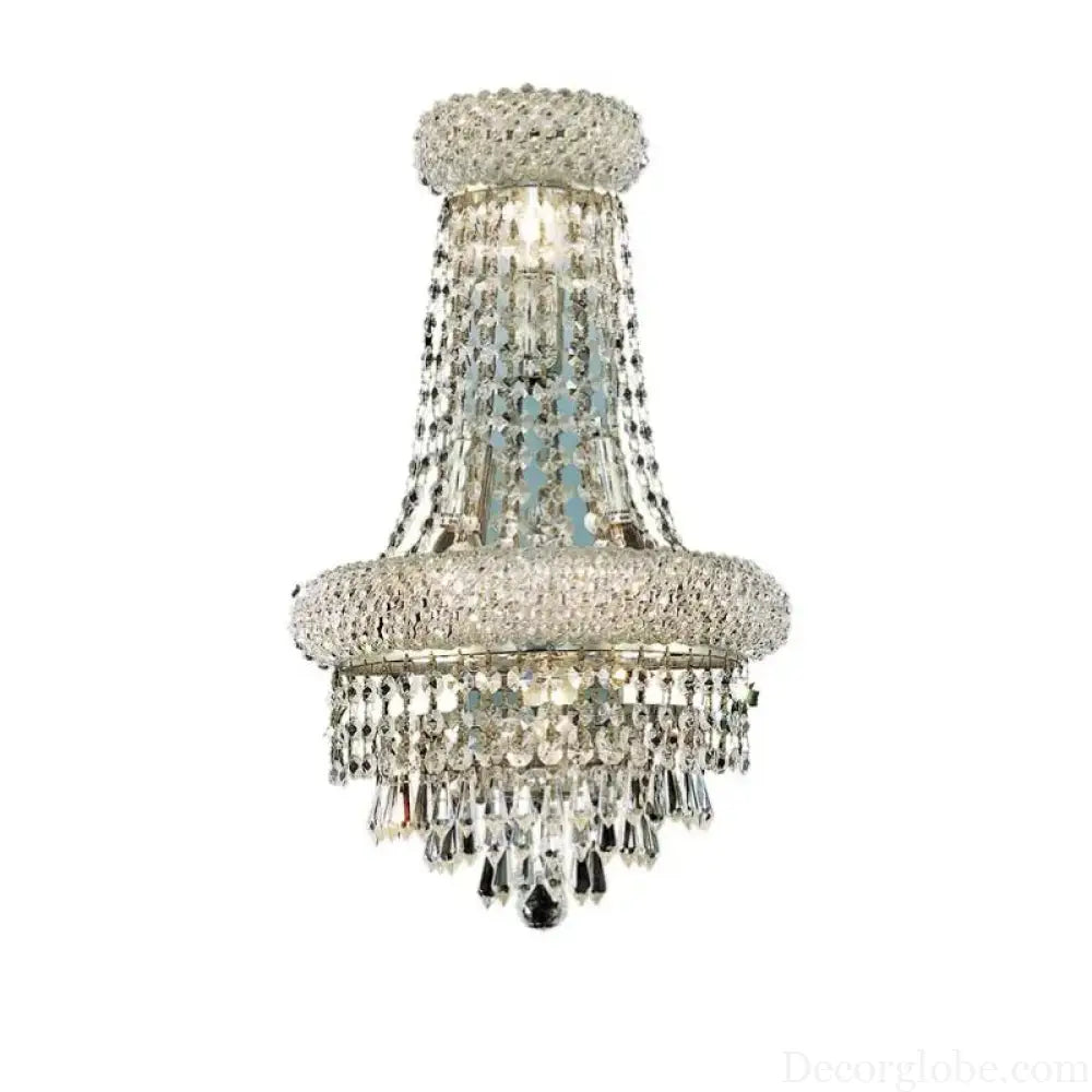 Phube Lighting French Empire Gold Crystal Wall Light Staircase Wall lamp Modern Foyer Flush Mount Sconce Lighting