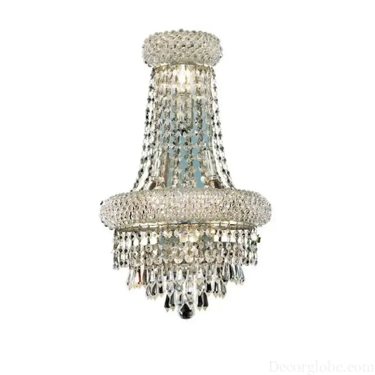 Phube Lighting French Empire Gold Crystal Wall Light Staircase Wall lamp Modern Foyer Flush Mount Sconce Lighting