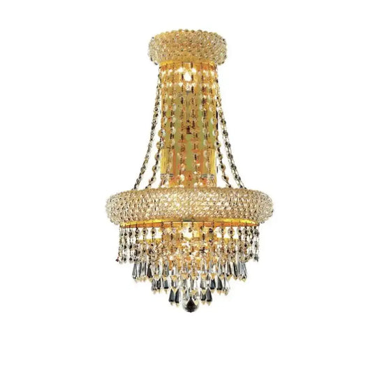 Phube Lighting French Empire Gold Crystal Wall Light Staircase Wall lamp Modern Foyer Flush Mount Sconce Lighting