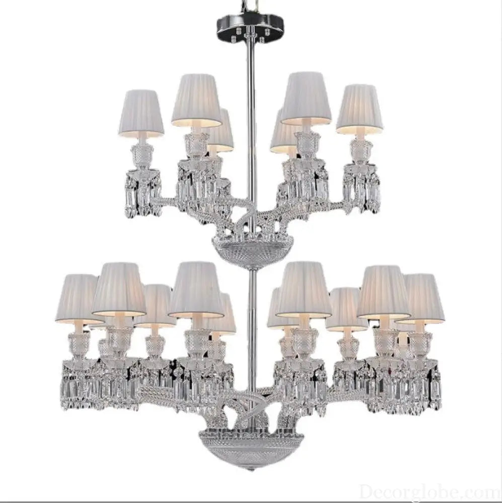 European-style Stair Crystal Chandelier Restaurant Bedroom Lamp Luxury Atmospheric Villa Living Room Lamp Restaurant