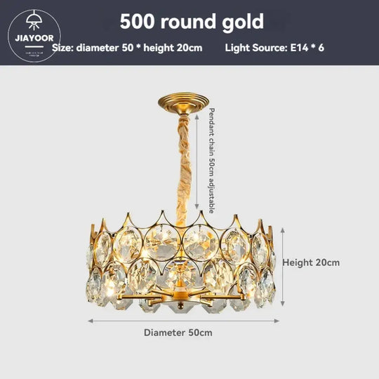 Modern Light Luxury LED Crystal Light Home Decoration Living Room Villa Dining Room Bedroom Crystal Hanging Light