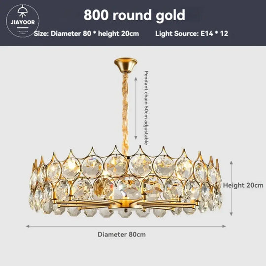 Modern Light Luxury LED Crystal Light Home Decoration Living Room Villa Dining Room Bedroom Crystal Hanging Light