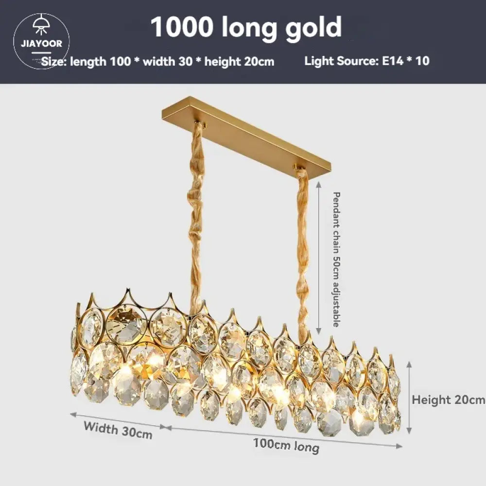 Modern Light Luxury LED Crystal Light Home Decoration Living Room Villa Dining Room Bedroom Crystal Hanging Light