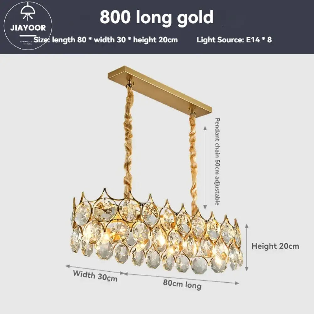 Modern Light Luxury LED Crystal Light Home Decoration Living Room Villa Dining Room Bedroom Crystal Hanging Light