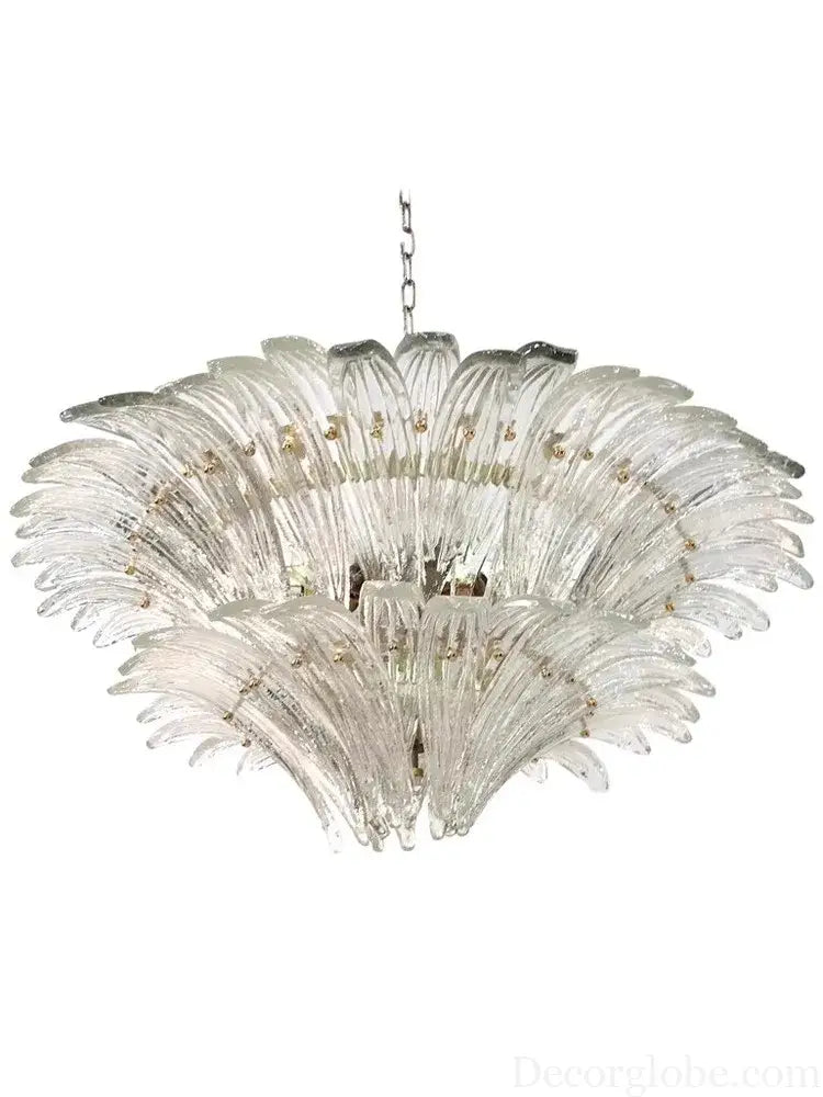 Odette French Vintage Murano Glass LED Chandelier for Living Room &amp; Staircase Chandelier