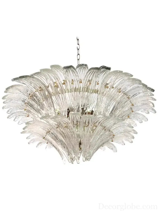 Odette French Vintage Murano Glass LED Chandelier for Living Room &amp; Staircase Chandelier