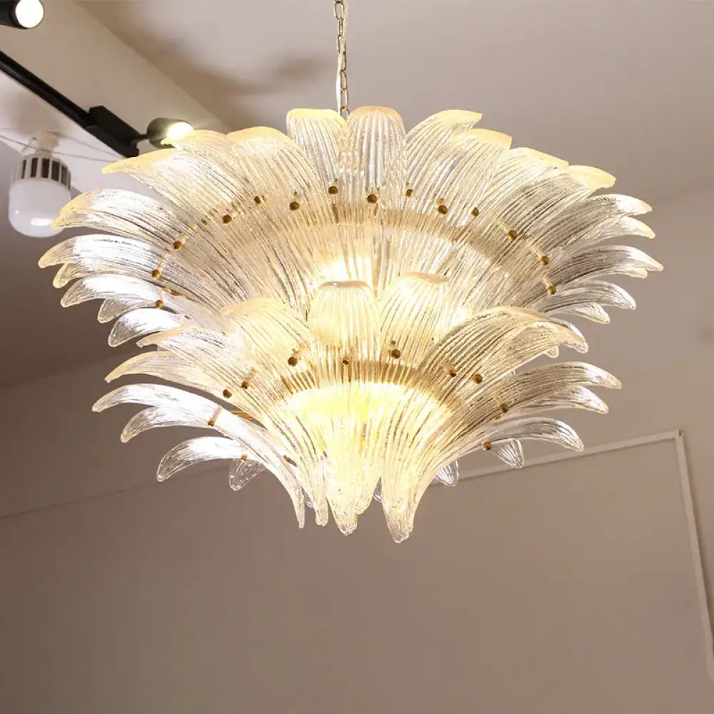 Odette French Vintage Murano Glass LED Chandelier for Living Room &amp; Staircase Chandelier