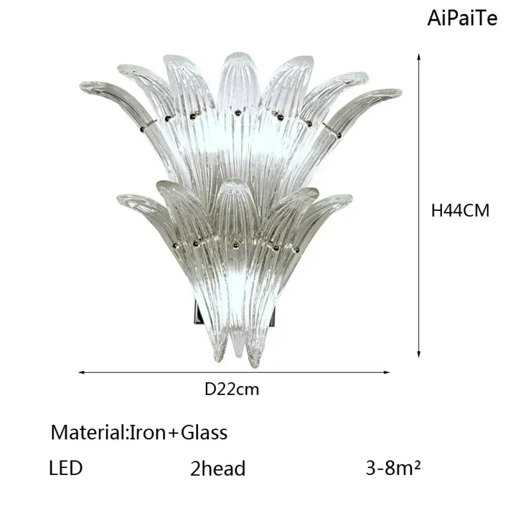 Odette French Vintage Murano Glass LED Chandelier for Living Room &amp; Staircase CD22CM2head / changeable Chandelier